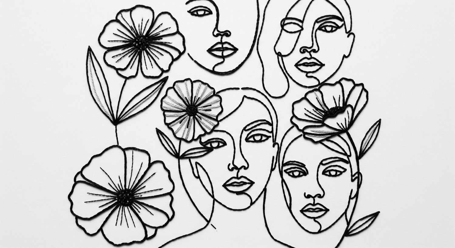 Line Art Embroidery
