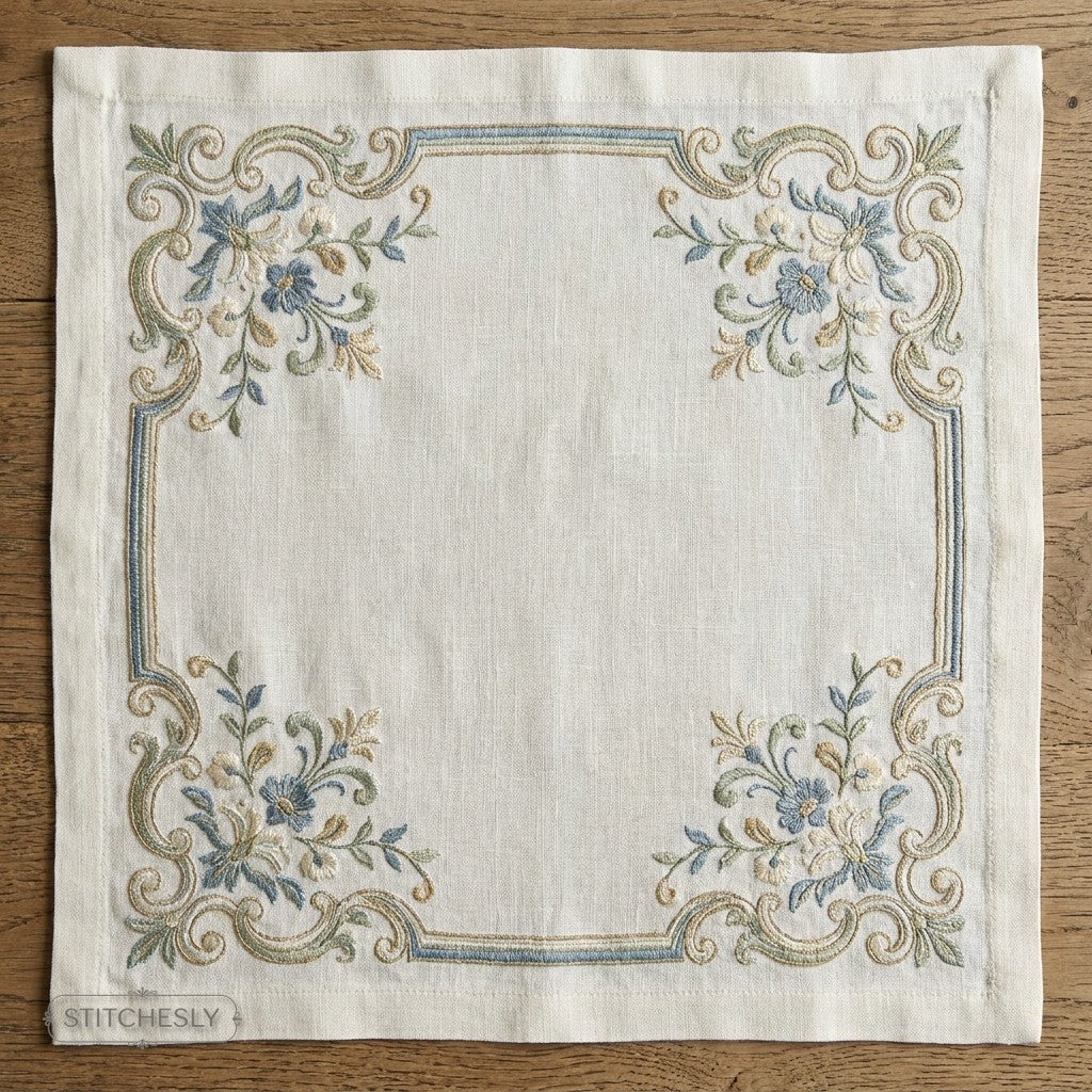 Decorative Corners machine embroidery collection cover with stitched design examples