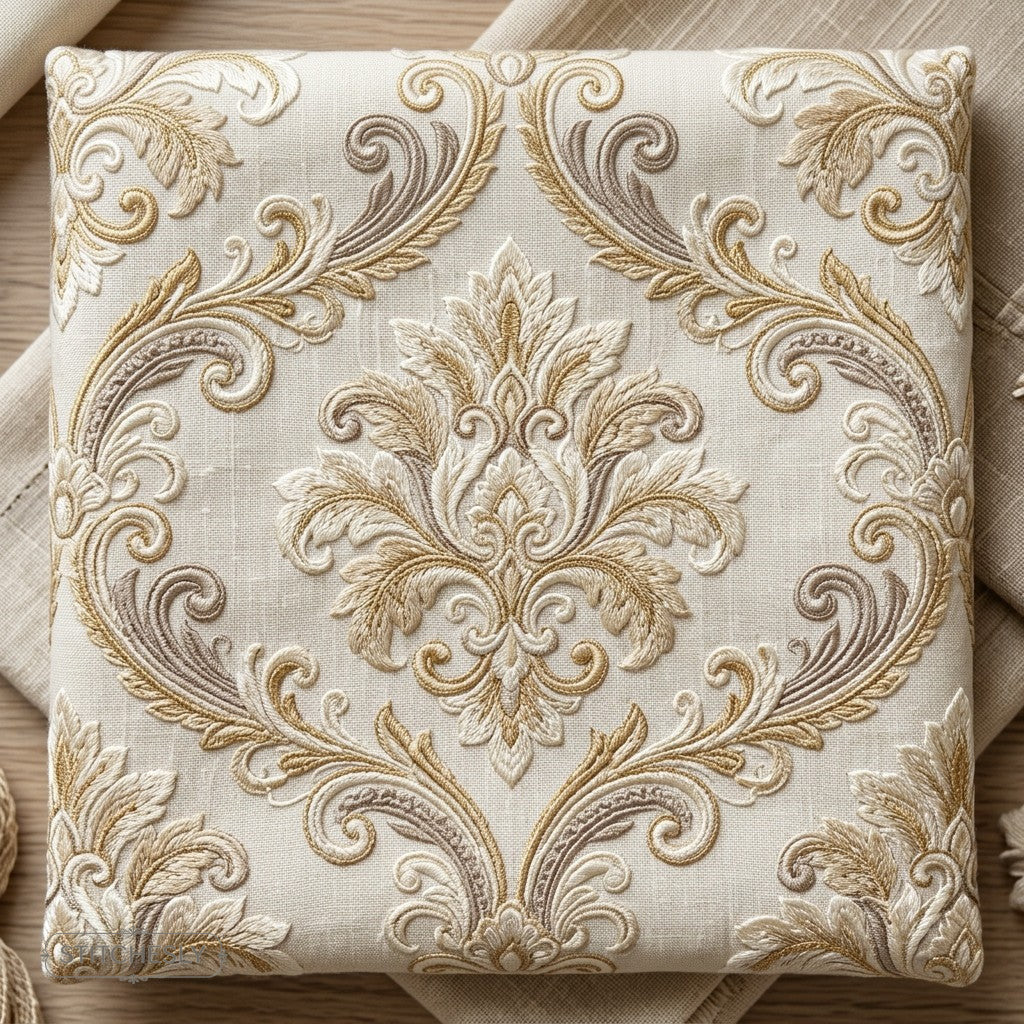 Damask Embroidery Designs machine embroidery collection cover with stitched design examples
