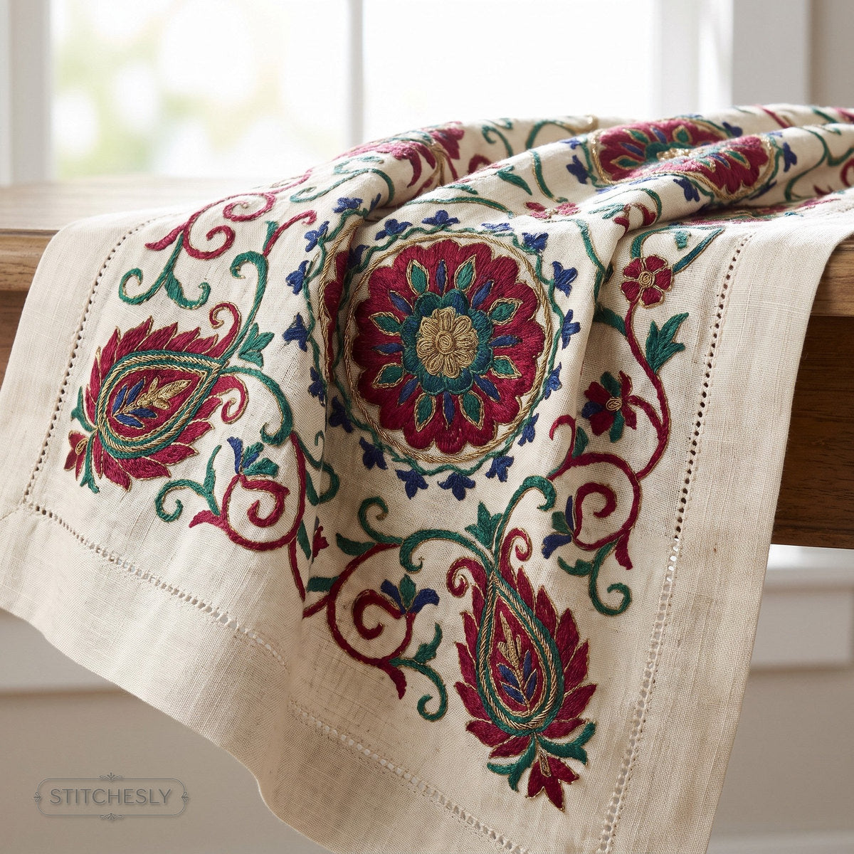 Mughal / Persian-Inspired Embroidery machine embroidery collection cover with stitched design examples
