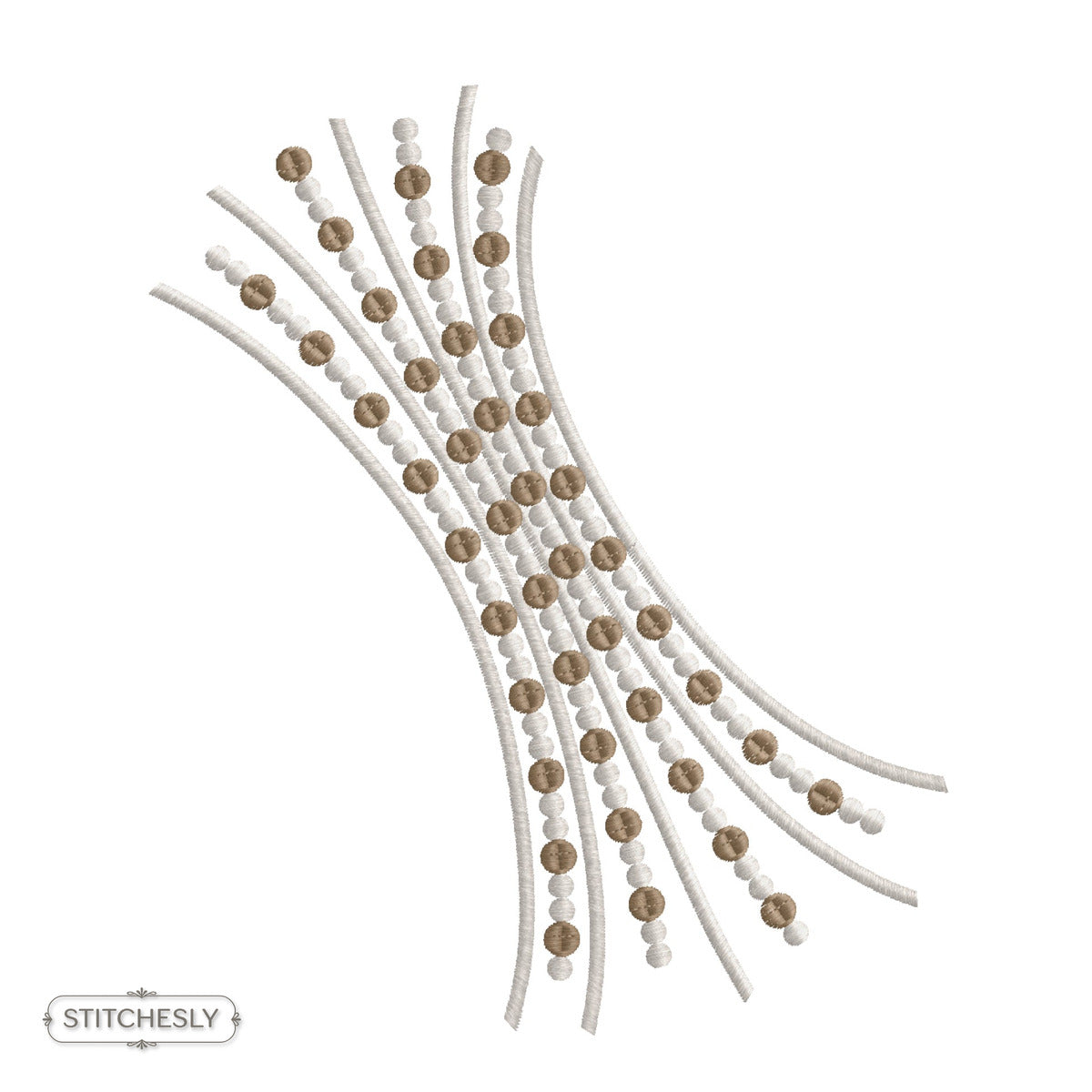 Beaded Wave Fill machine embroidery design preview