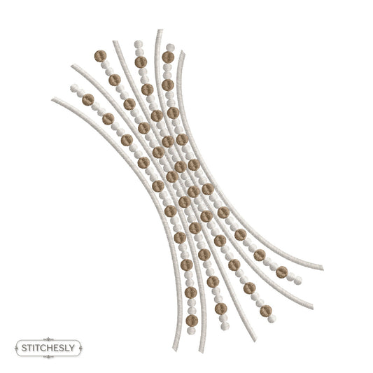 Beaded Wave Fill machine embroidery design preview