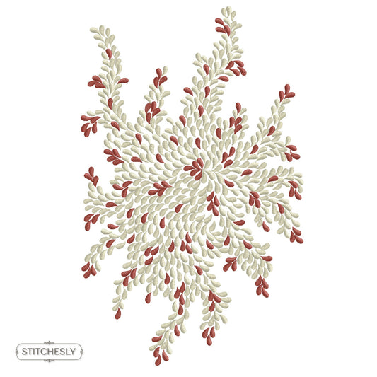 Coral Blossom Fill Pattern machine embroidery design preview