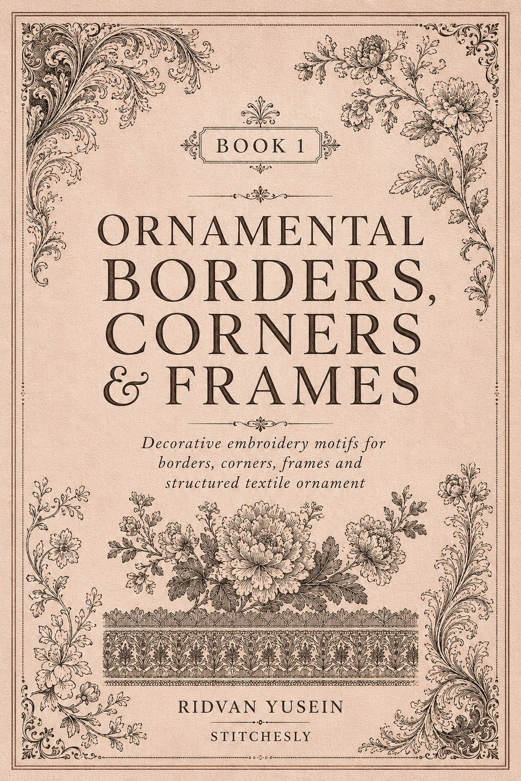 Digital PDF embroidery design bundle cover preview for Ornamental Borders & Baroque Frames Bundle 1, featuring curated embroidery patterns, motif library references and textile… - preview 8