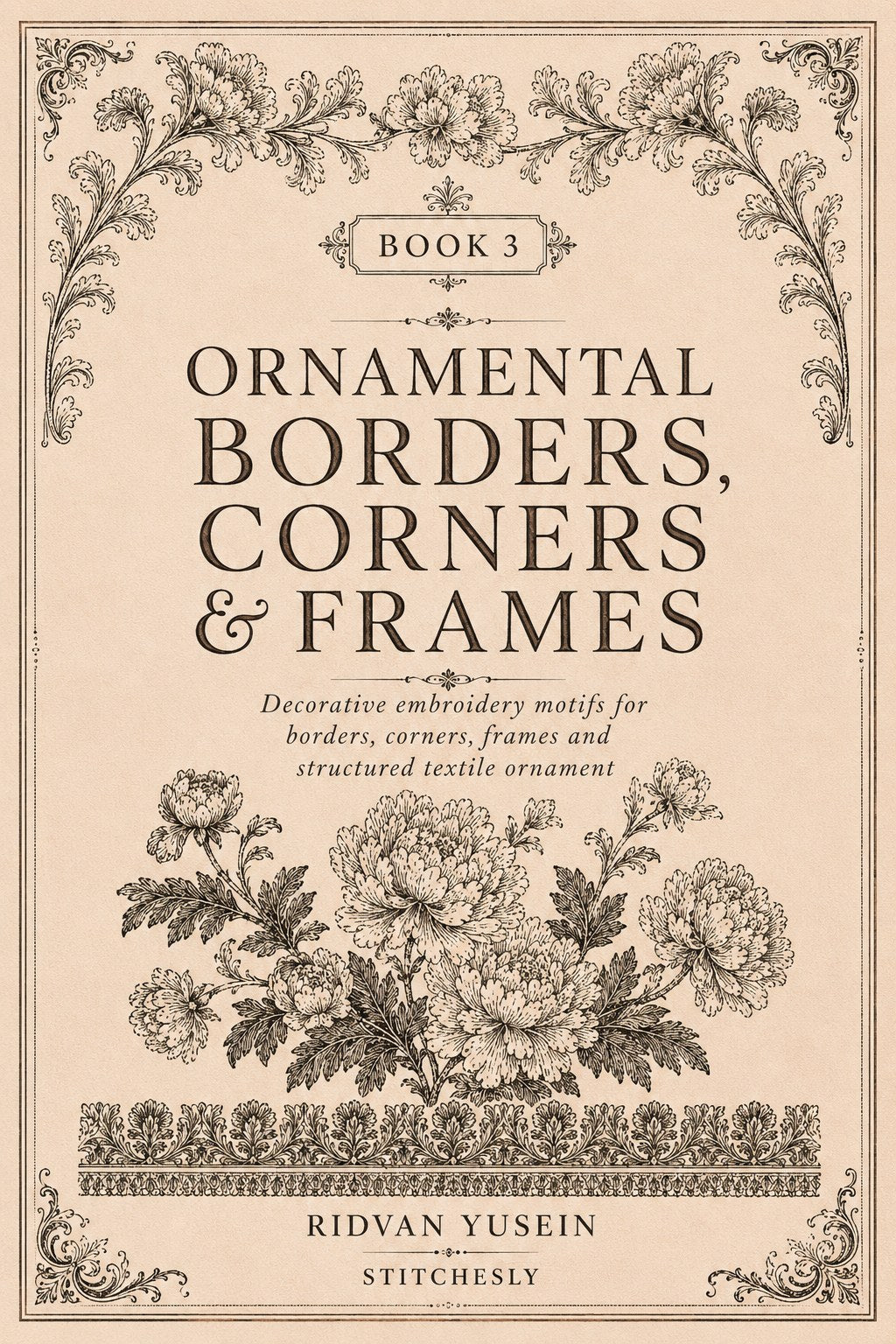 Digital PDF embroidery design bundle cover preview for Ornamental Borders & Baroque Frames Bundle 3, featuring curated embroidery patterns, motif library references and textile… - preview 8