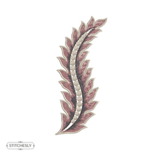 Feather Leaf Motif machine embroidery design preview