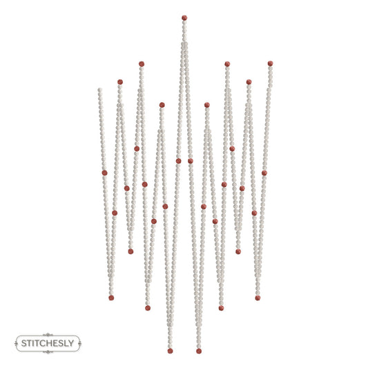 Linear Beaded Wave Fill machine embroidery design preview