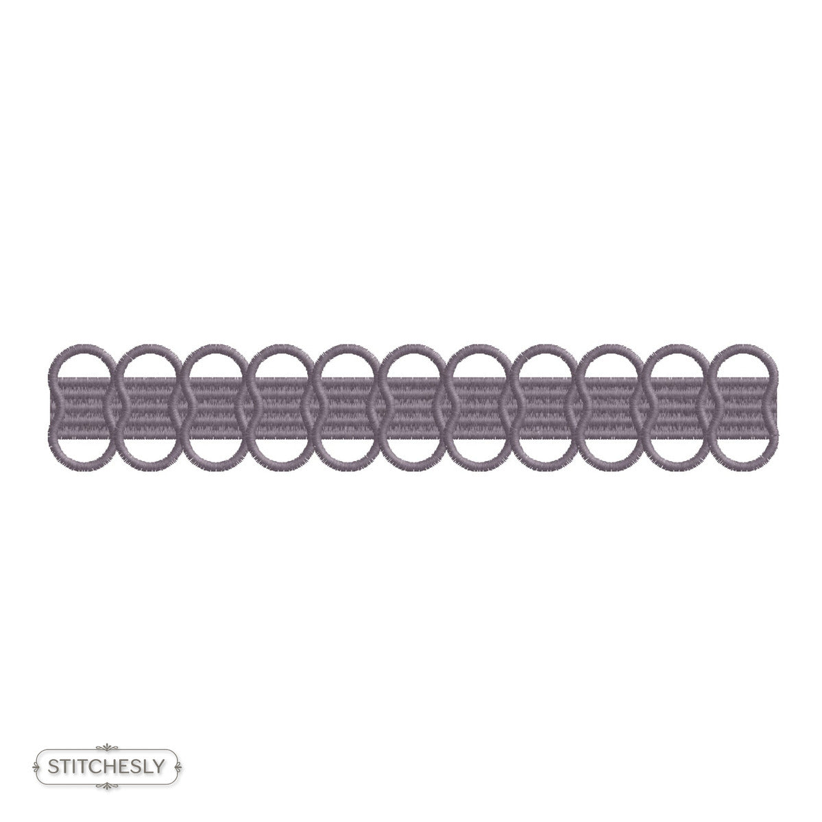 Looped Ribbon Border machine embroidery design preview