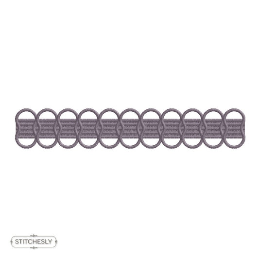 Looped Ribbon Border machine embroidery design preview