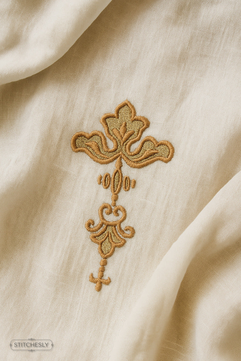 Mini Gold Drop Ornament machine embroidery design preview