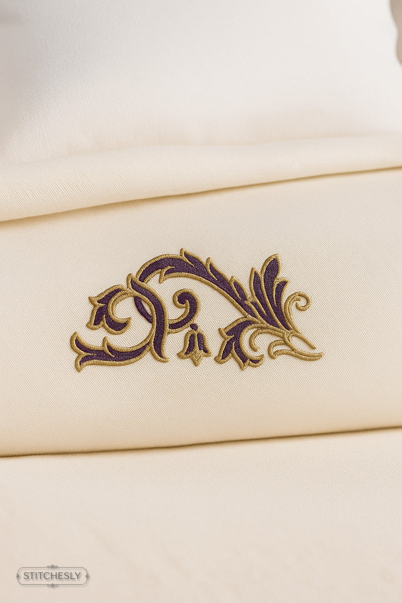 Mini Gold Scroll Accent machine embroidery design preview