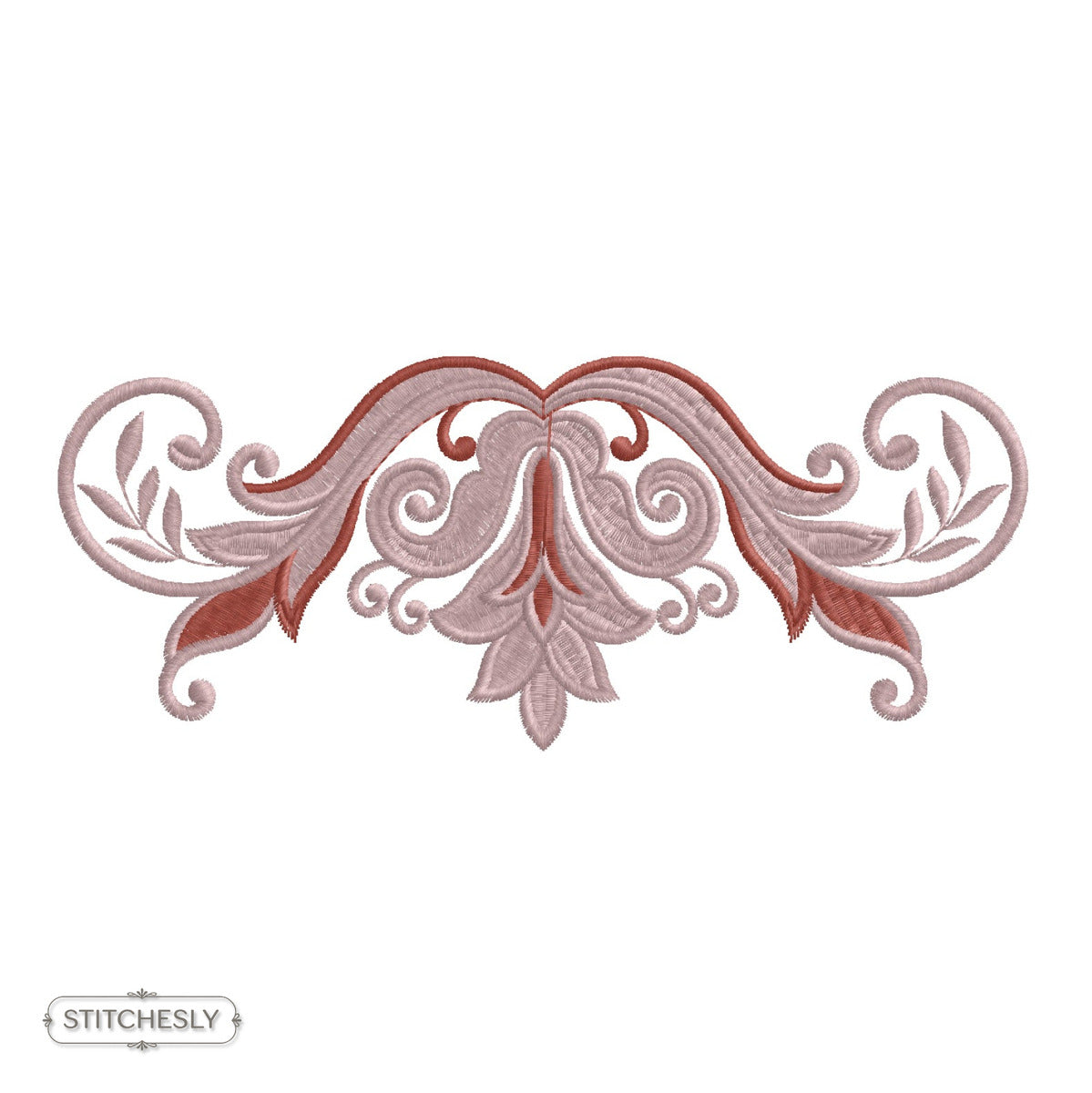 Rosewood Scroll Border machine embroidery design preview