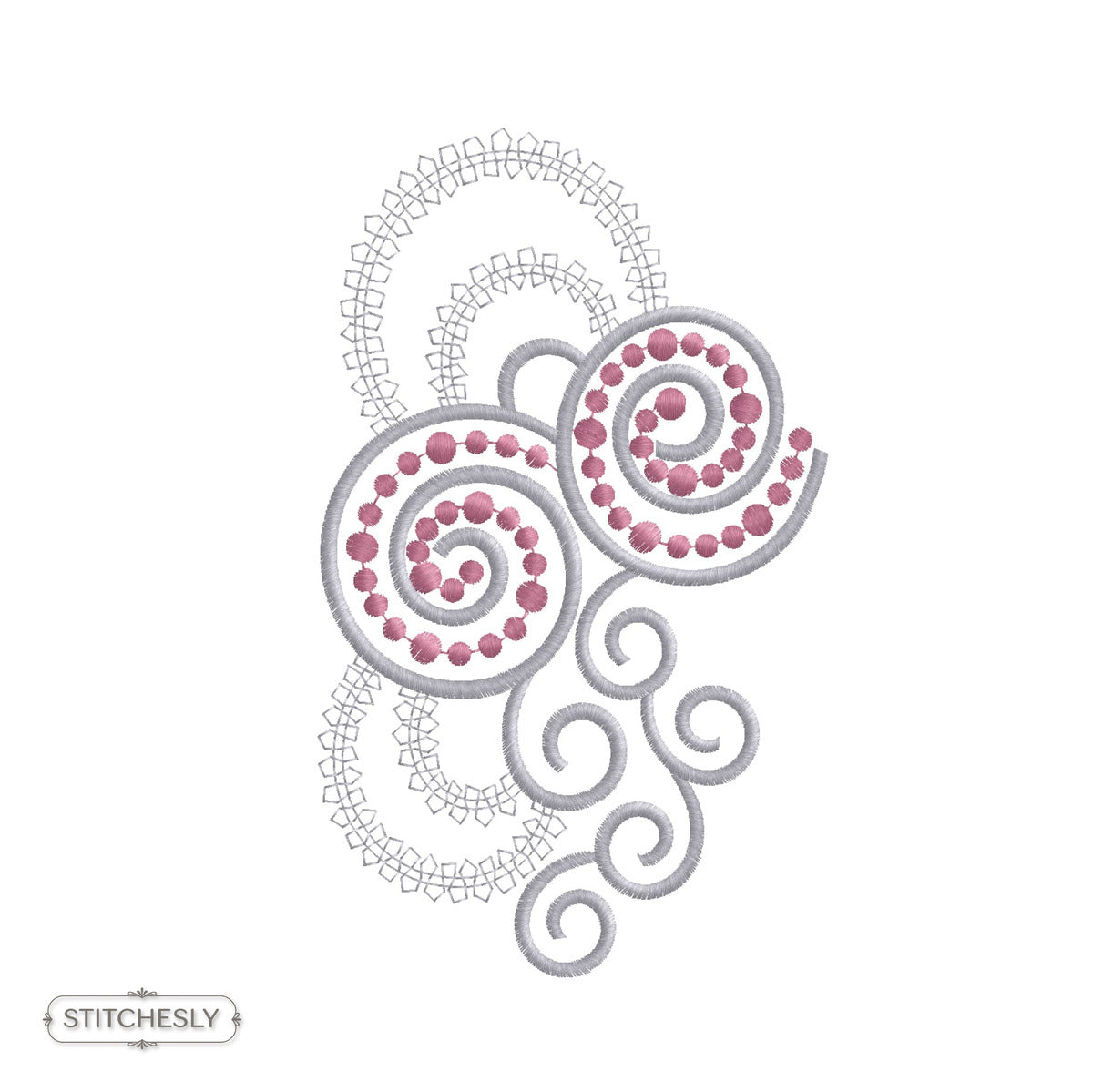 Spiral Bead Accent machine embroidery design preview