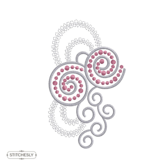Spiral Bead Accent machine embroidery design preview