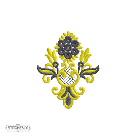 Sunflower Mini Medallion machine embroidery design preview