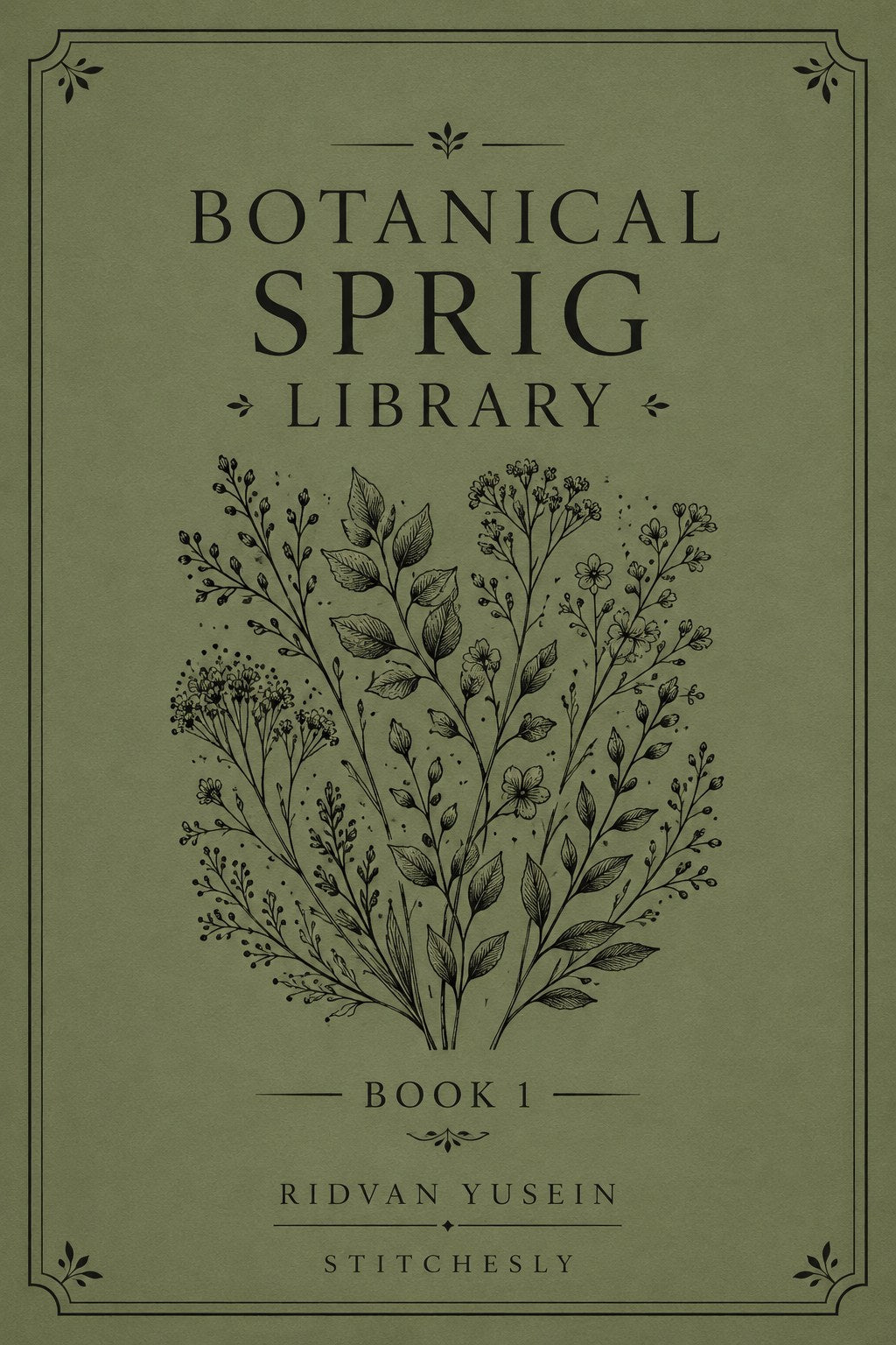 Digital PDF embroidery design bundle cover preview for Botanical Garden Archive Bundle 1, featuring curated embroidery patterns, motif library references and textile design… - preview 7