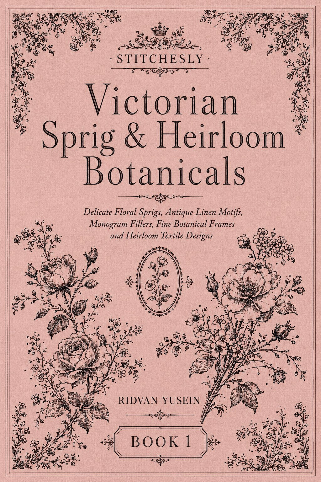 Digital PDF embroidery design bundle cover preview for Botanical Garden Archive Bundle 1, featuring curated embroidery patterns, motif library references and textile design… - preview 6