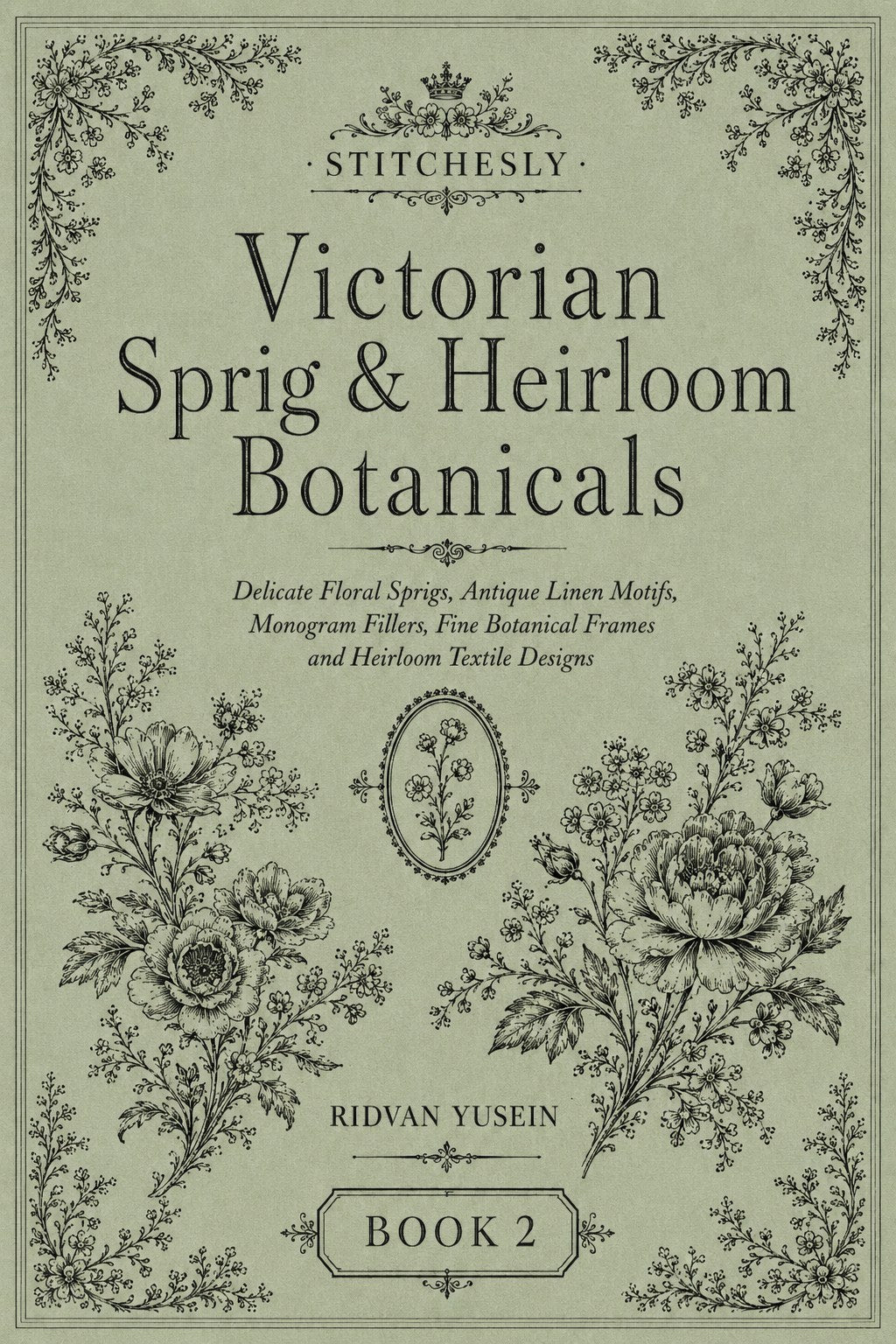Digital PDF embroidery design bundle cover preview for Botanical Garden Archive Bundle 2, featuring curated embroidery patterns, motif library references and textile design… - preview 6