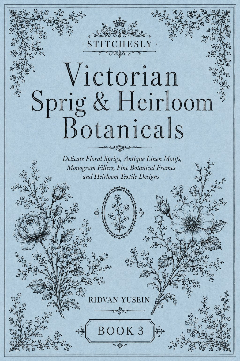 Digital PDF embroidery design bundle cover preview for Botanical Garden Archive Bundle 3, featuring curated embroidery patterns, motif library references and textile design… - preview 6