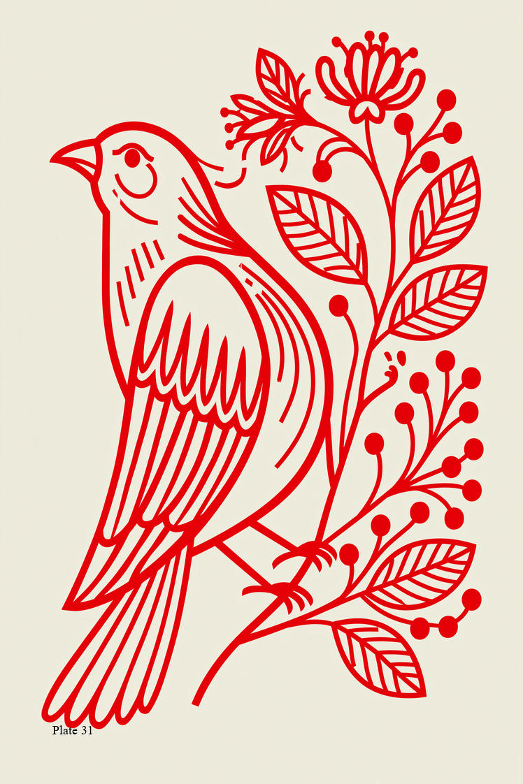 Vogel-Stickerei - Buch 1 | Digitales PDF-Stickdesign-Buch