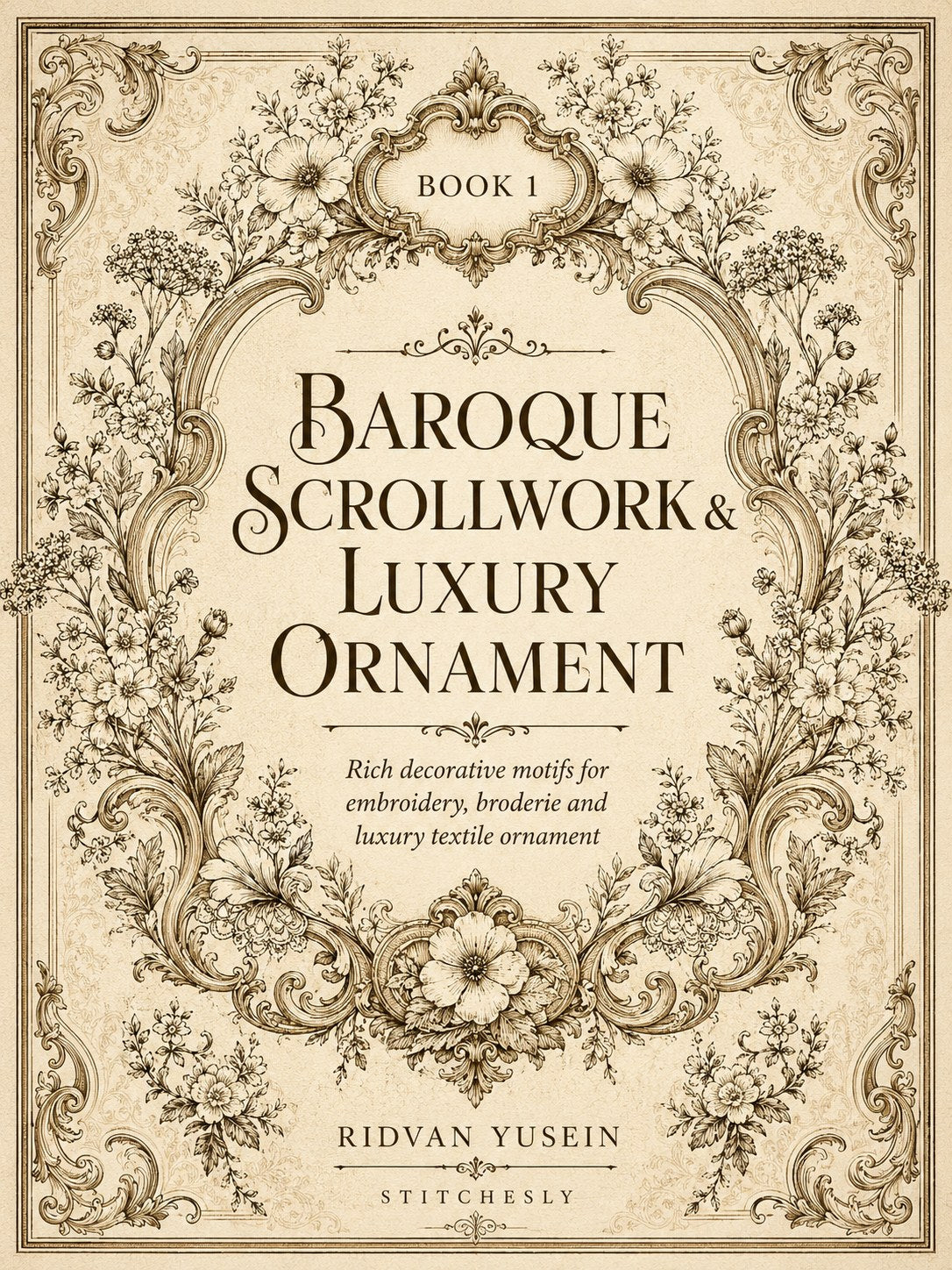 Digital PDF embroidery design bundle cover preview for Ornamental Borders & Baroque Frames Bundle 1, featuring curated embroidery patterns, motif library references and textile… - preview 6