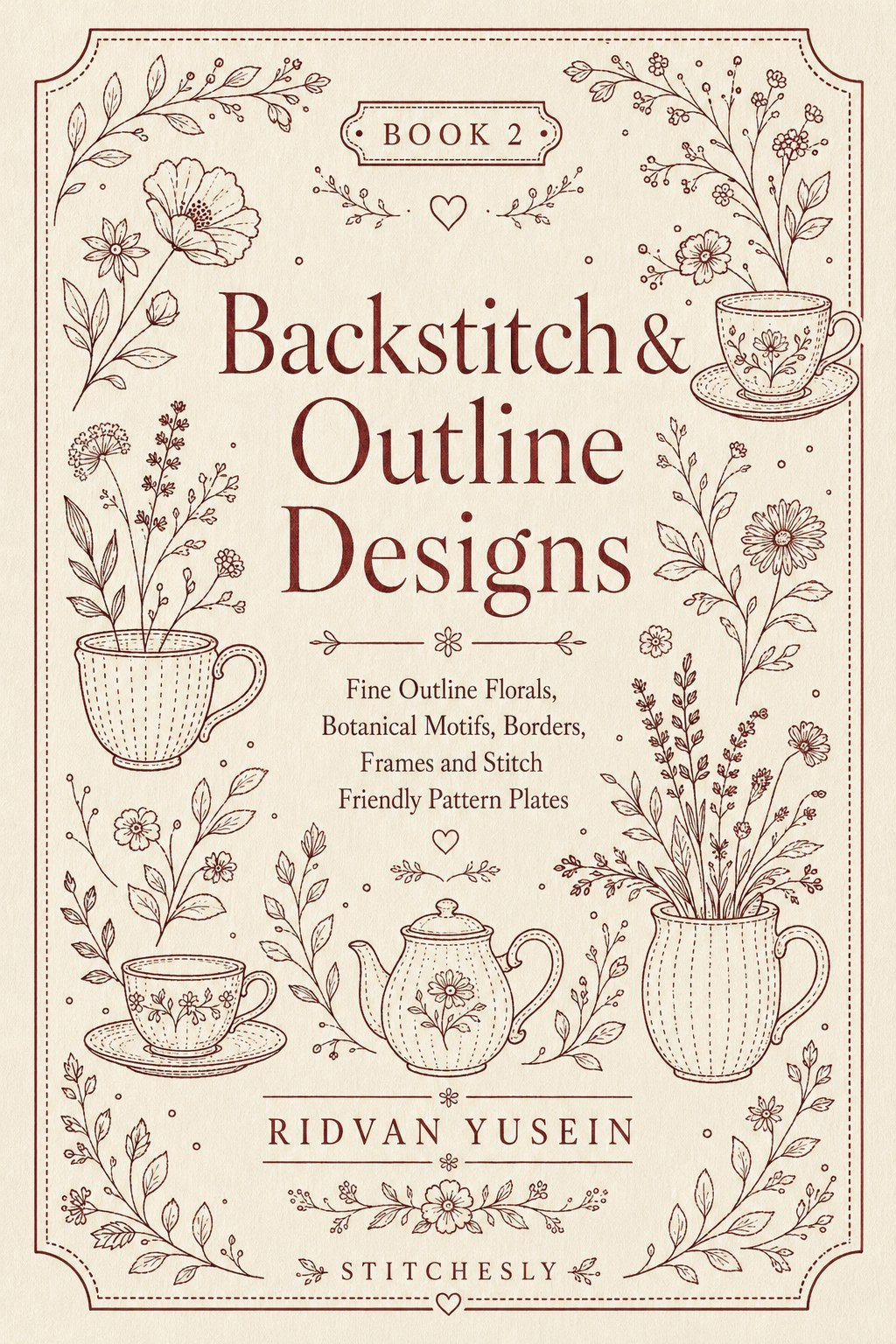 Digital PDF embroidery design bundle cover preview for Monochrome Stitch Language Bundle 2, featuring curated embroidery patterns, motif library references and textile design… - preview 5