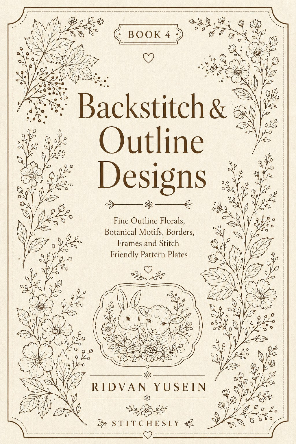 Digital PDF embroidery design bundle cover preview for Monochrome Stitch Language Bundle 4, featuring curated embroidery patterns, motif library references and textile design… - preview 5
