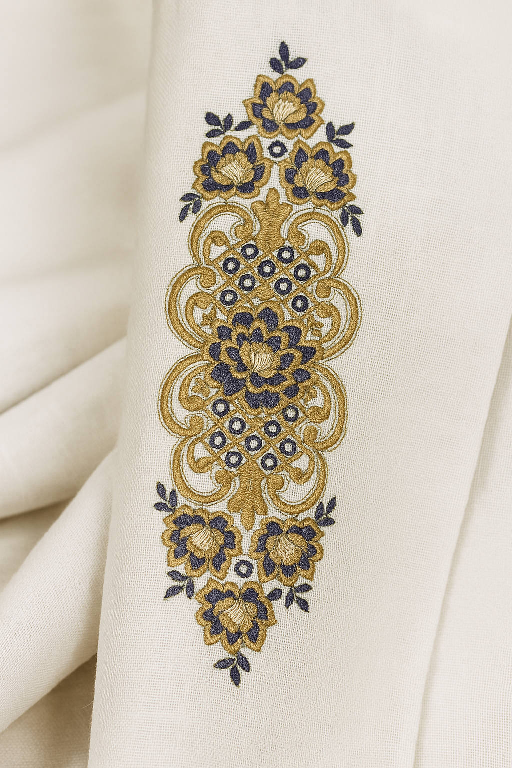 Baroque Floral Embroidery Design – Two Sizes – Instant Download Machine Files | 10000 Series by Stitchesly