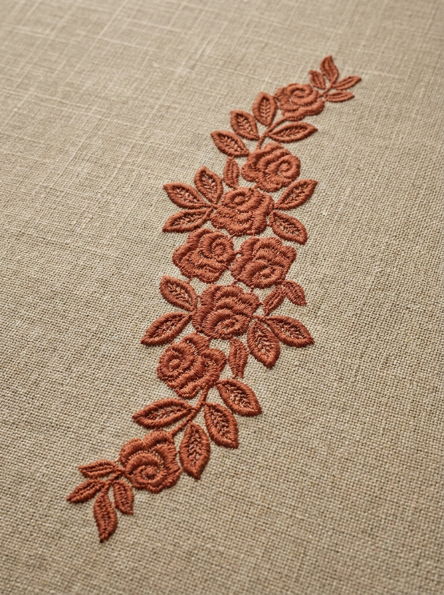 Fabric border preview for machine embroidery designs, embroidery patterns and custom embroidery ideas.