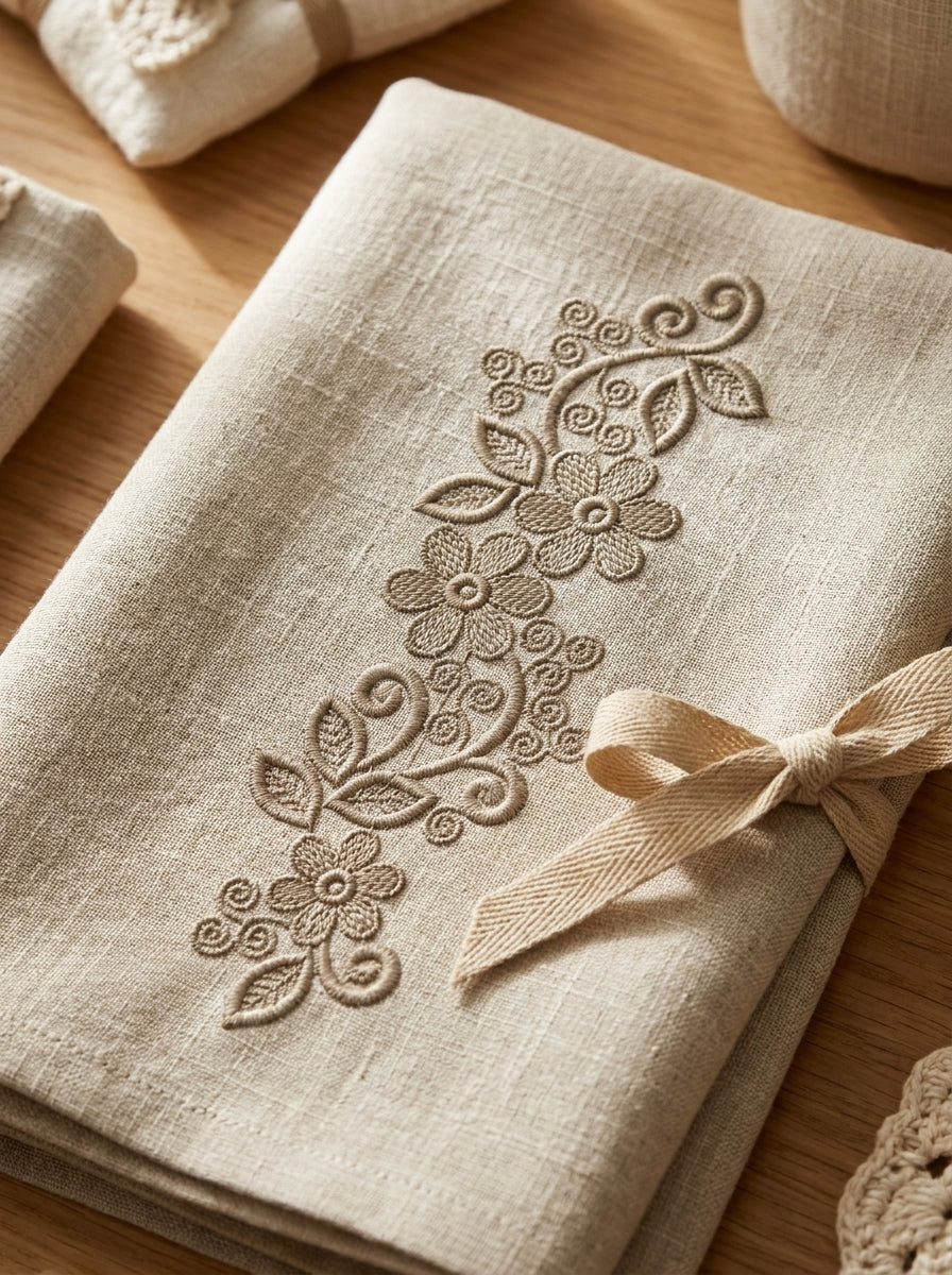 Fabric border preview for machine embroidery designs, embroidery patterns and custom embroidery ideas.