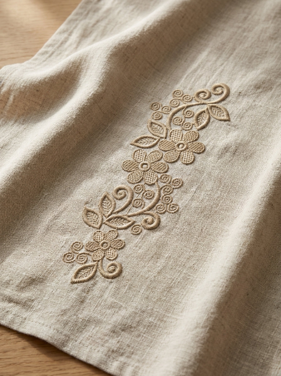 Fabric border preview for machine embroidery designs, embroidery patterns and custom embroidery ideas.