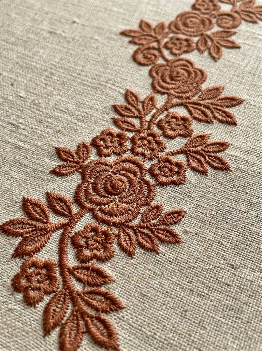 Instructional graphic explaining how to purchase, download, transfer and stitch Stitchesly machine embroidery files.