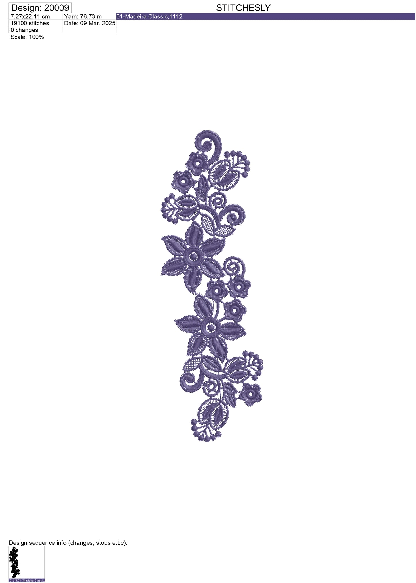 Modern Embroidery Design for Hoop – PES, DST, VP3, HUS | Instant Download Machine Stitch File - 20009