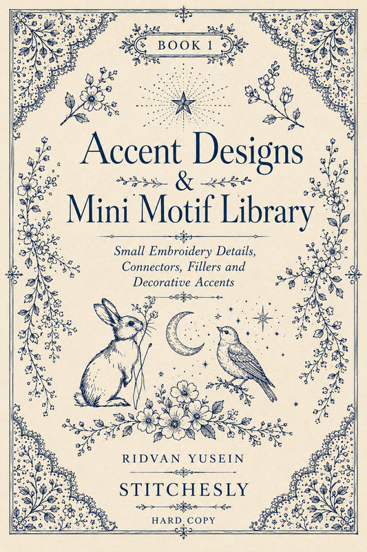 Accent Designs And Mini Motif Library 1 Book from Accent Designs & Mini Motif Library Book 1, a digital embroidery design reference for machine embroidery designs, embroidery patterns and small motif and accent designs.