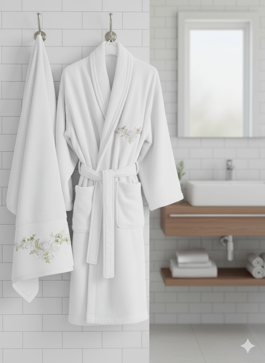 Floral Border Embroidery Design – Elegant Rose Leaf Pattern for Table Linens – 26x13cm | Digital Download – PES DST VP3 HUS – Stitchesly G32017