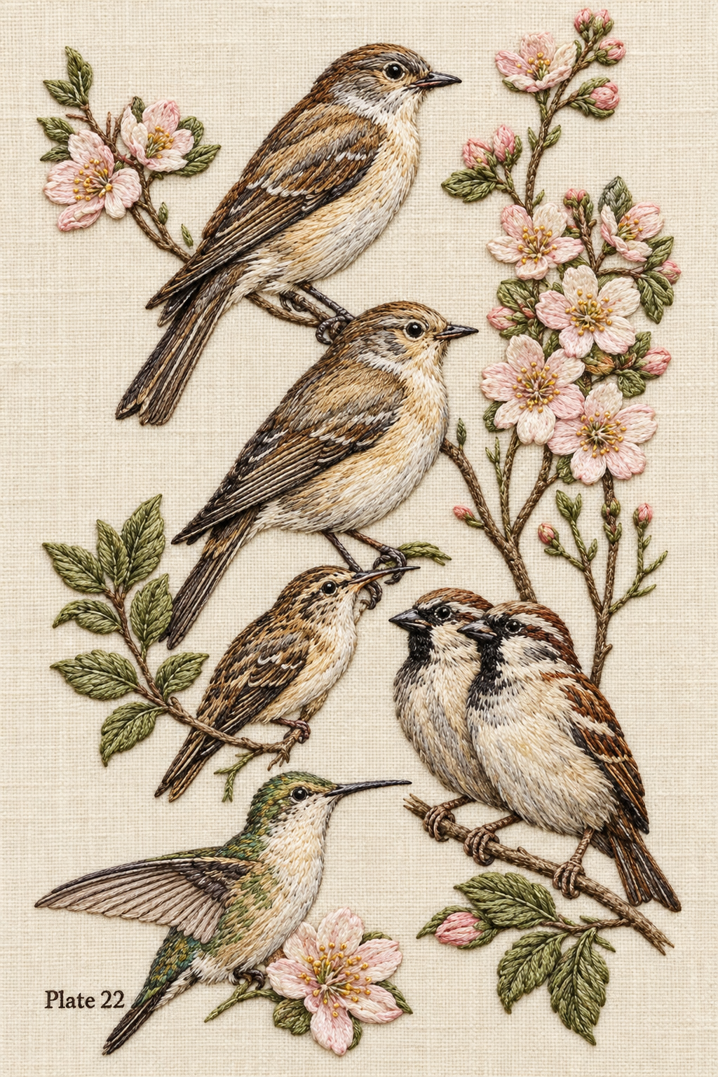 Vogel-Stickerei - Buch 1 | Digitales PDF-Stickdesign-Buch