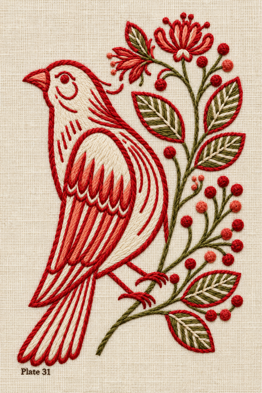 Vogel-Stickerei - Buch 1 | Digitales PDF-Stickdesign-Buch