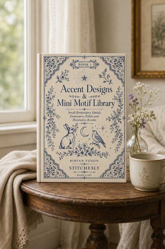 Accent Designs & Mini Motif Library - Book 1 | Digital PDF Embroidery Design Book