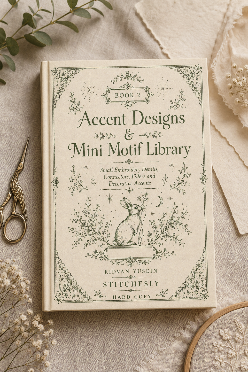 Accent Designs & Mini Motif Library - Book 2 | Digital PDF Embroidery Design Book