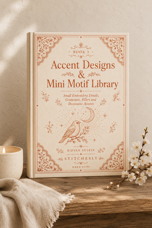 Accent Designs & Mini Motif Library - Book 3 | Digital PDF Embroidery Design Book