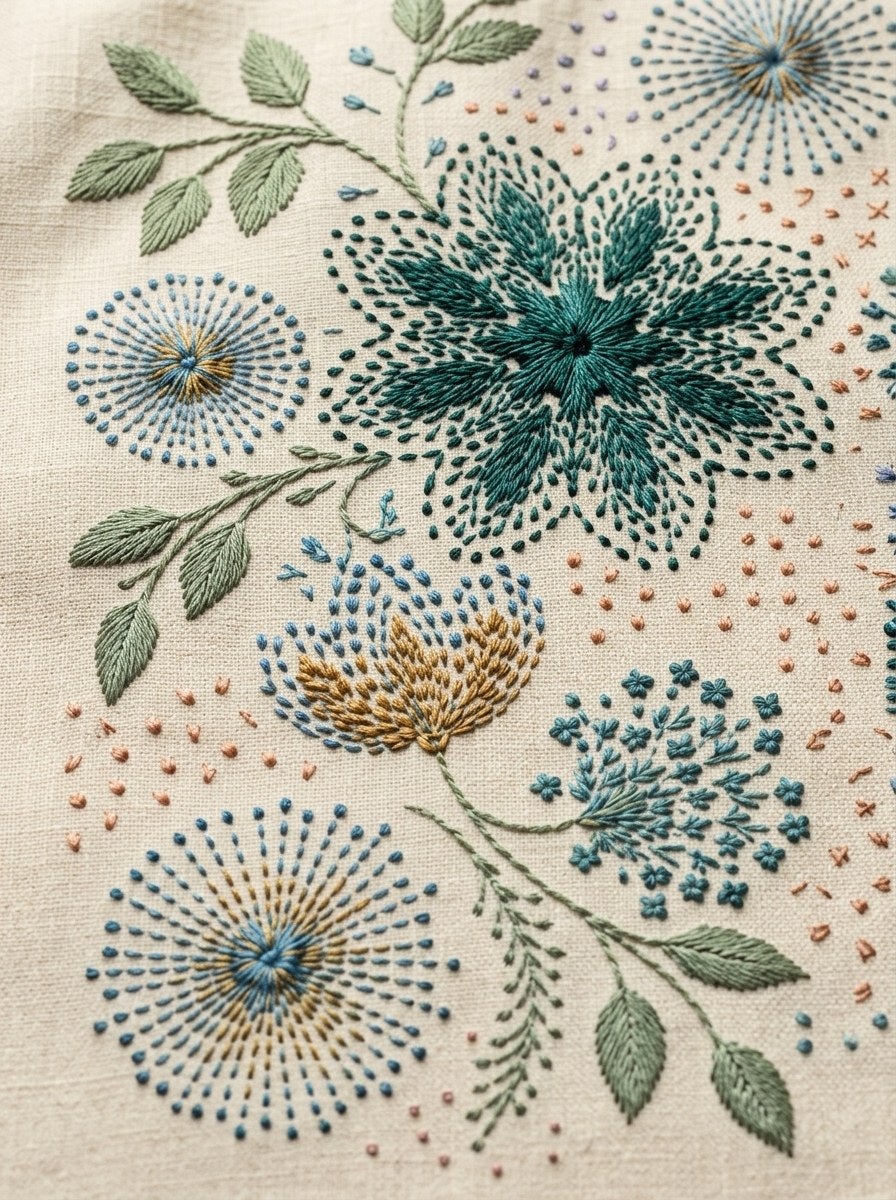 Digital PDF embroidery design bundle cover preview for Lace, Whitework & Delicate Detail Bundle 1, featuring curated embroidery patterns, motif library references and textile… - preview 13