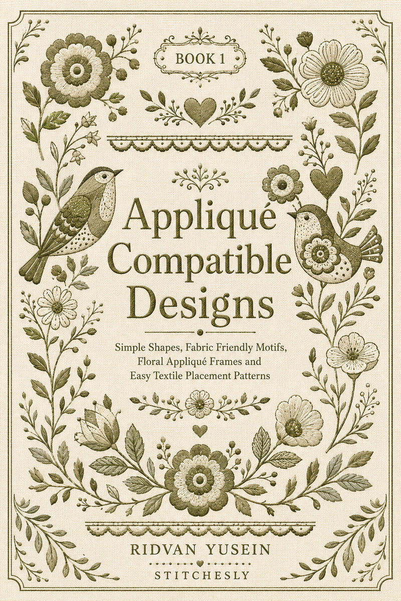 Applique Compatible Designs 1 Book 03 from Appliqué Compatible Designs Book 1, a digital embroidery design reference for machine embroidery designs, embroidery patterns and embroidery design reference.