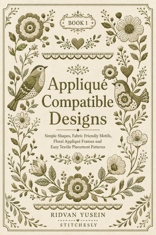 Applique Compatible Designs 1 Book 03 from Appliqué Compatible Designs Book 1, a digital embroidery design reference for machine embroidery designs, embroidery patterns and embroidery design reference.