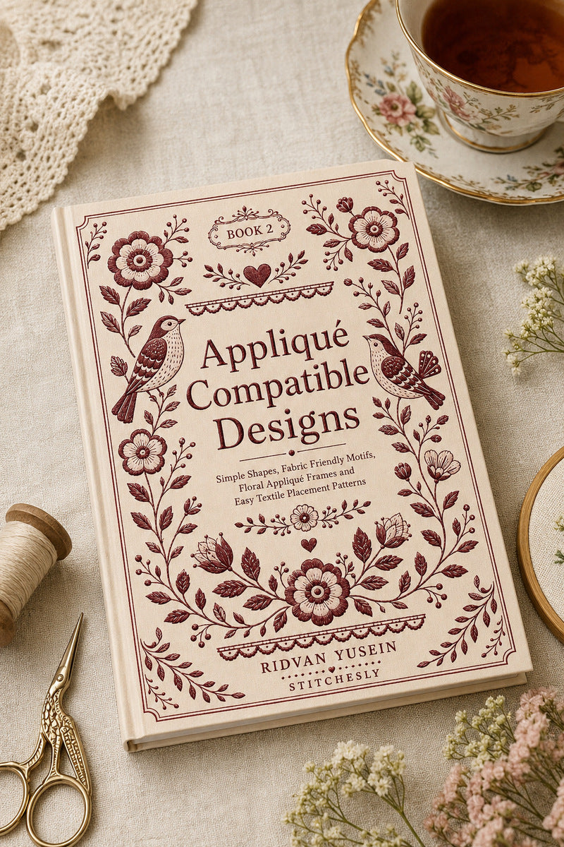 Applique Compatible Designs 2 Book 02 from Appliqué Compatible Designs Book 2, a digital embroidery design reference for machine embroidery designs, embroidery patterns and embroidery design reference.
