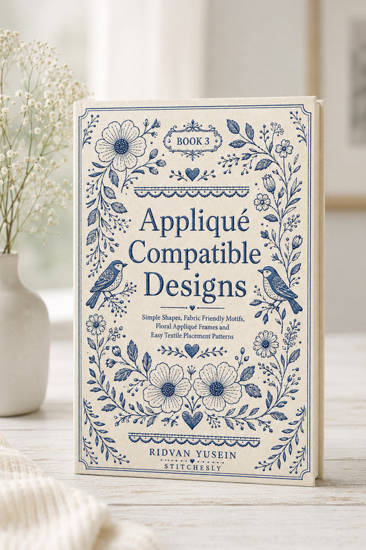Applique Compatible Designs 3 Book 02 from Appliqué Compatible Designs Book 3, a digital embroidery design reference for machine embroidery designs, embroidery patterns and embroidery design reference.