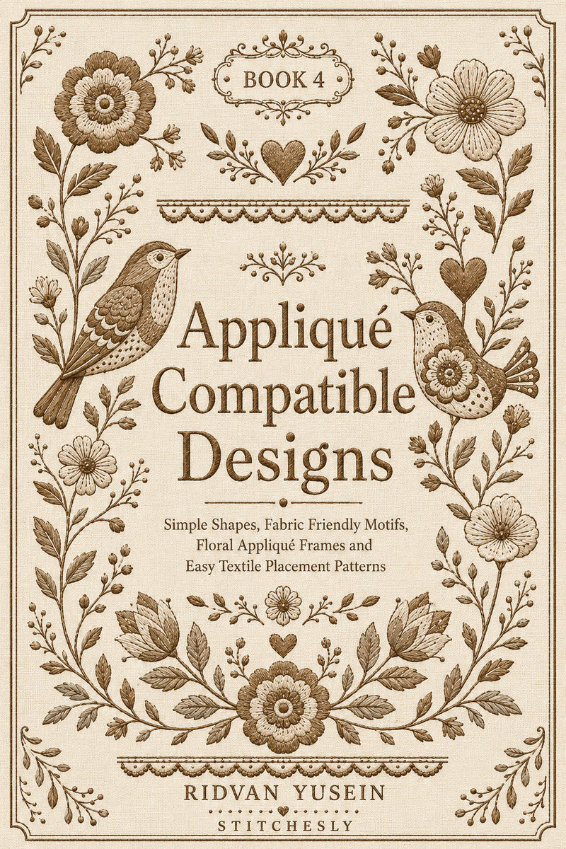 Applique Compatible Designs 4 Book 03 from Appliqué Compatible Designs Book 4, a digital embroidery design reference for machine embroidery designs, embroidery patterns and embroidery design reference.
