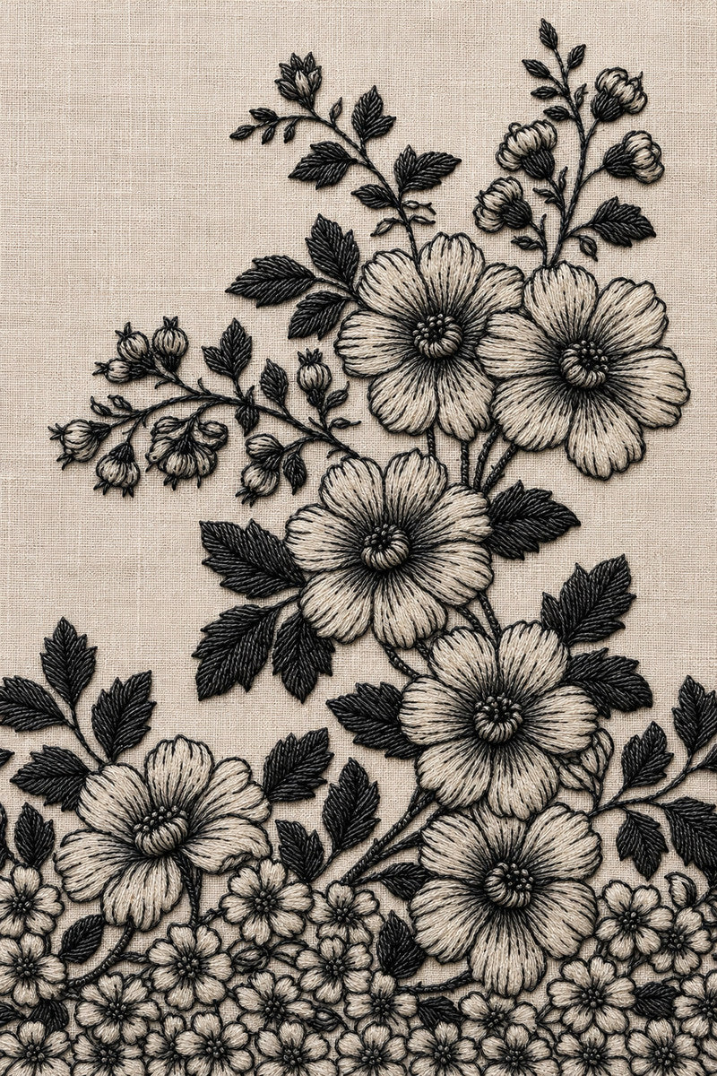 Apron Hem Border from Napkins, Table Runners & Kitchen Linens Book 3, a digital embroidery design reference for machine embroidery designs, embroidery patterns and border and edge embroidery.