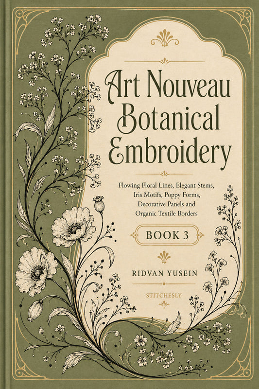 Art Nouveau Botanical Embroidery 3 Book from Art Nouveau Botanical Embroidery Book 3, a digital embroidery design reference for machine embroidery designs, embroidery patterns and botanical and floral embroidery.