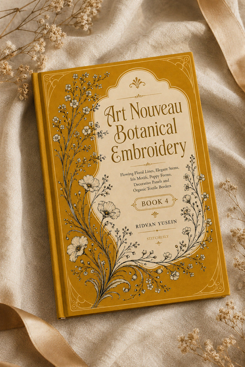Art Nouveau Botanical Embroidery 4 Book 03 from Art Nouveau Botanical Embroidery Book 4, a digital embroidery design reference for machine embroidery designs, embroidery patterns and botanical and floral embroidery.
