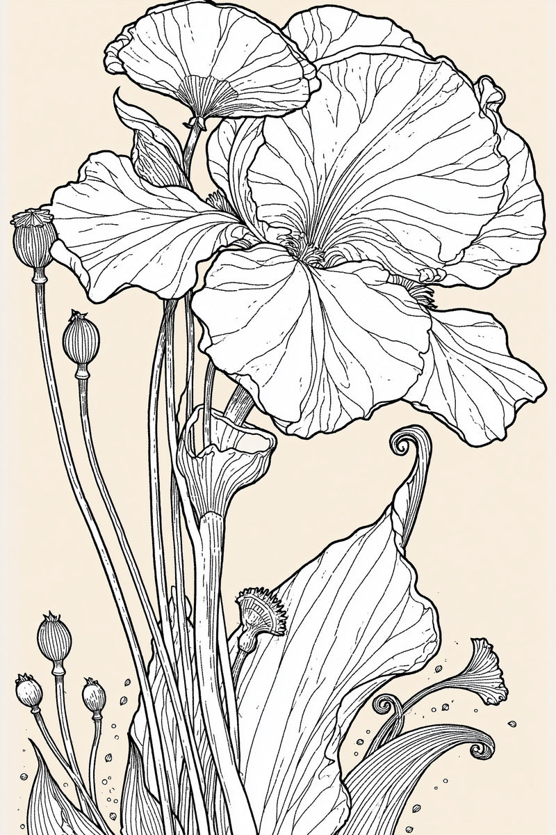 Art Nouveau Botanical Embroidery Complete 02 from Art Nouveau Botanical Embroidery Book 3, a digital embroidery design reference for machine embroidery designs, embroidery patterns and botanical and floral embroidery.